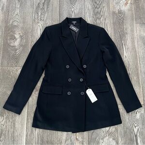 EXPRESS NWT Black Double Breasted Long Sleeve Blazer Jacket Size S